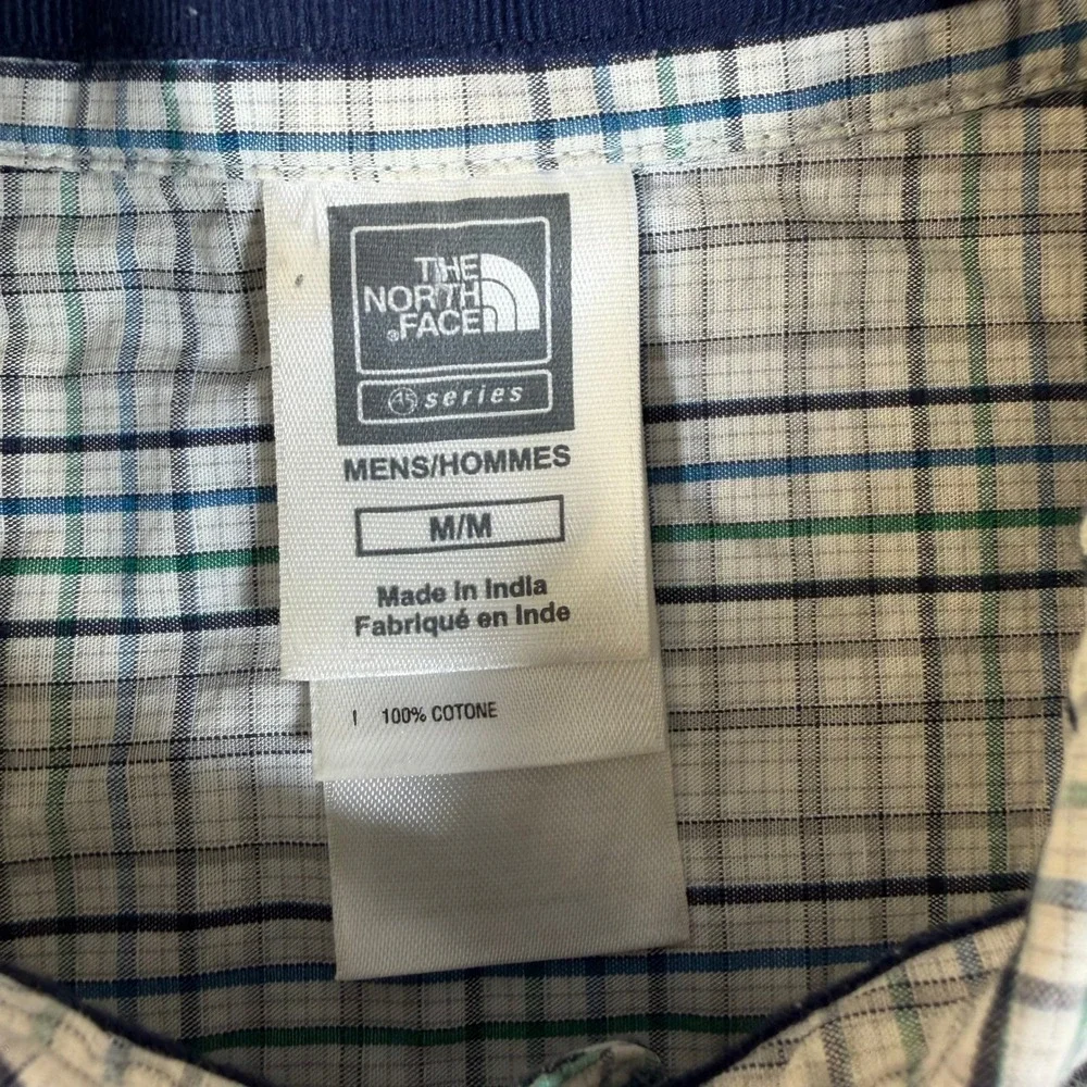 The North Face A5 Series Mens Medium Plaid Short Sleeve Button Up Shirt #3313